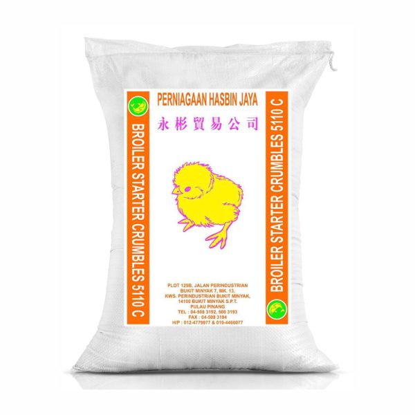 25Kg 5110C Dedak Makanan Ayam Permulaan