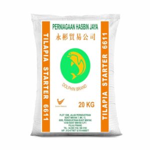 Dedak Makanan Ikan Air Tawar 6611 Permulaan / Floating Freshwater Fish Feed | Hasbin Jaya | 20Kg