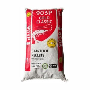 Dedak Makanan Udang Putih 903P / Shrimp Feed | Gold Coin | 25Kg