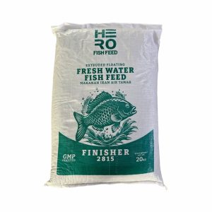 Dedak Makanan Ikan Air Tawar Hero 2815 Penamat / Floating Freshwater Fish Feed | Palaquin | 20Kg
