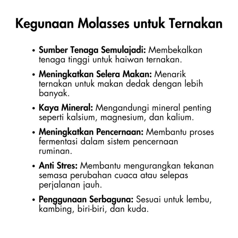 Molesses | Gula Merah Untuk Haiwan dan Tanaman 7kg