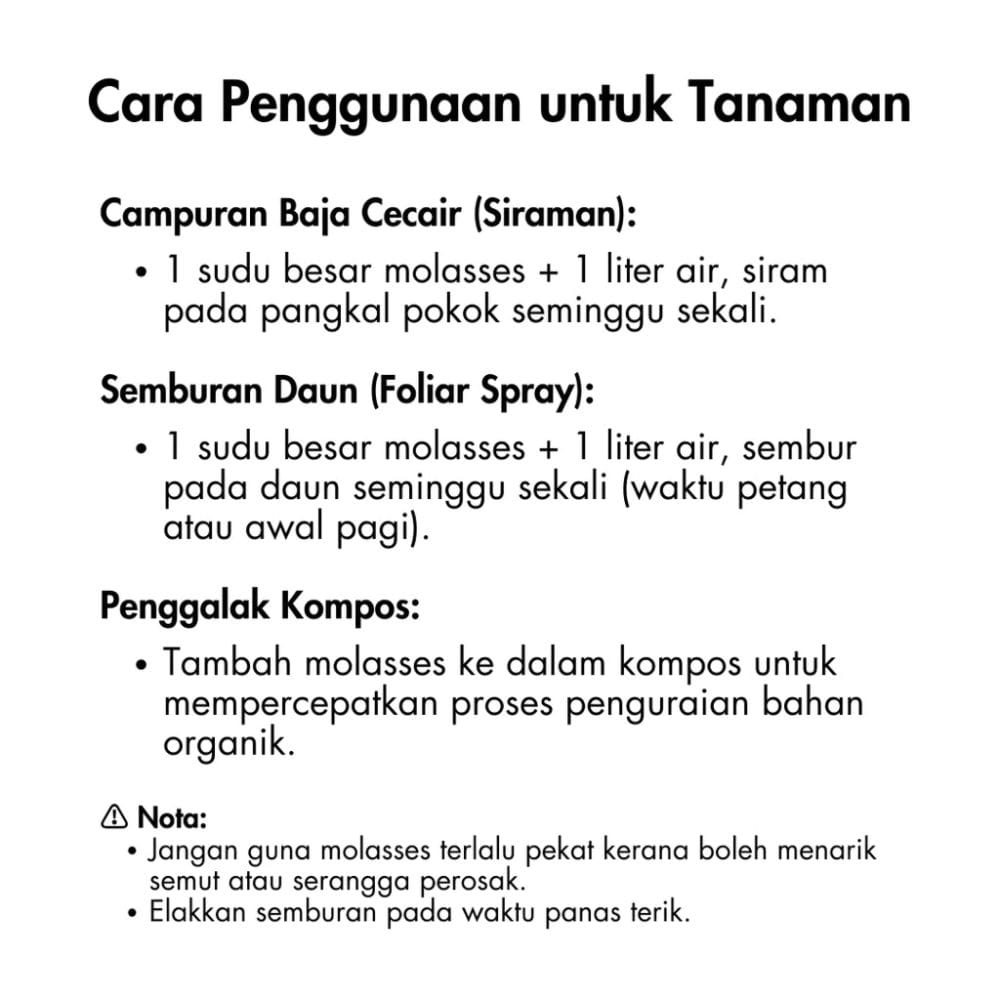 Molesses | Gula Merah Untuk Haiwan dan Tanaman 7kg