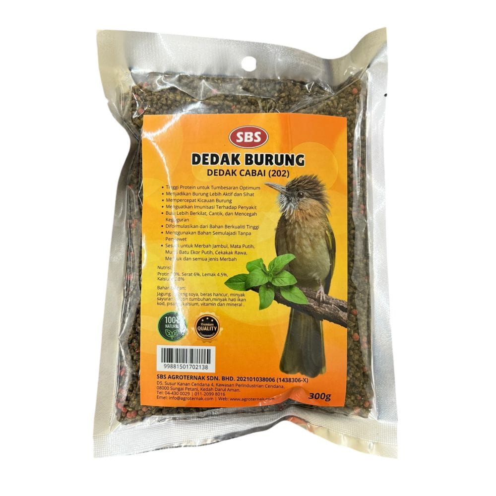 Dedak Makanan Burung 202 | SBS Agroternak | 300g
