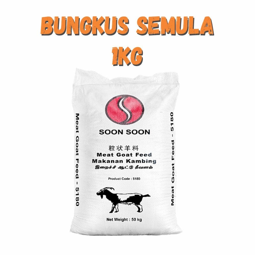 Dedak Makanan Kambing 5180 / Goat Feed | Soon Soon | Repack 1Kg