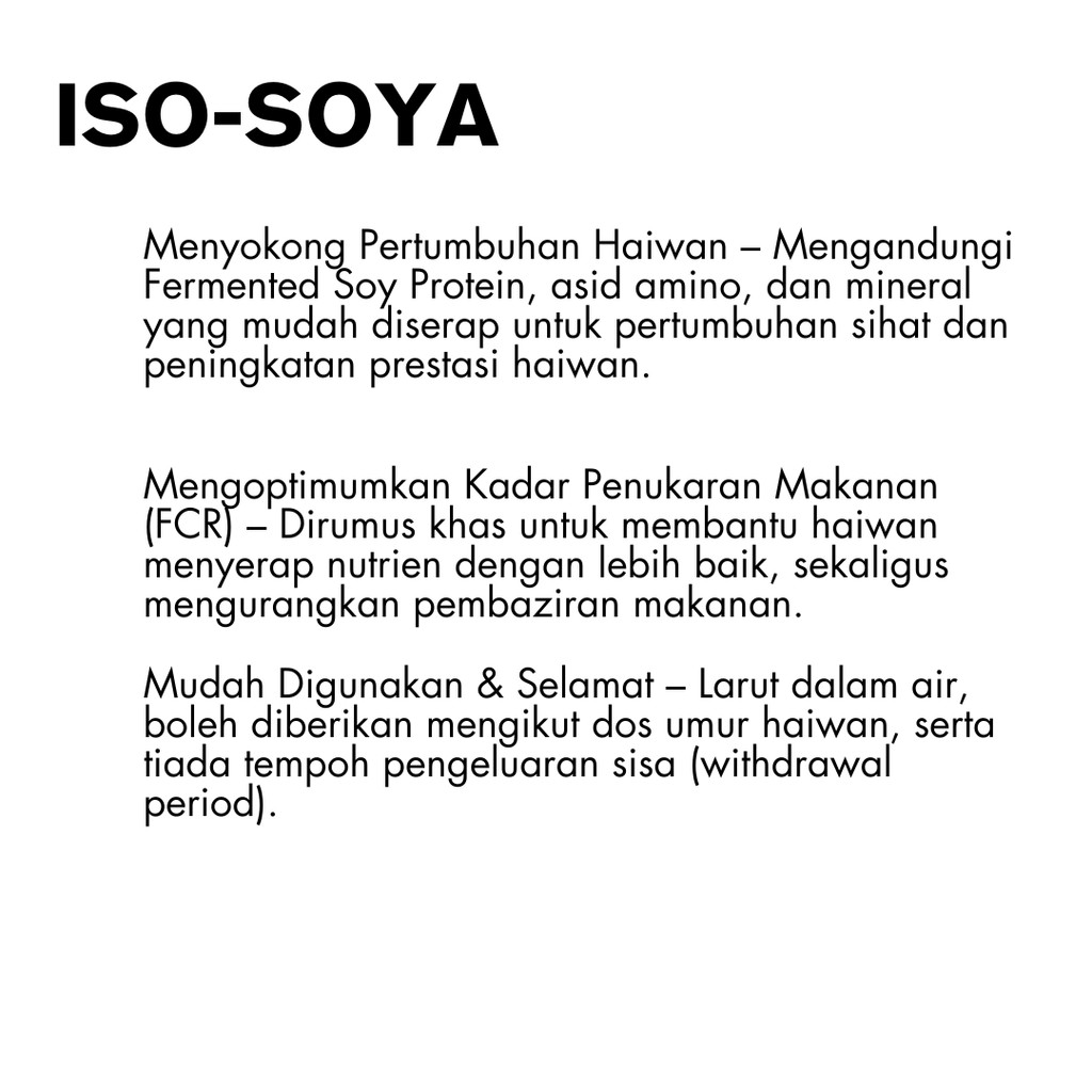 Protein Tambahan Ternakan / Iso-Soya | 100G - Image 2