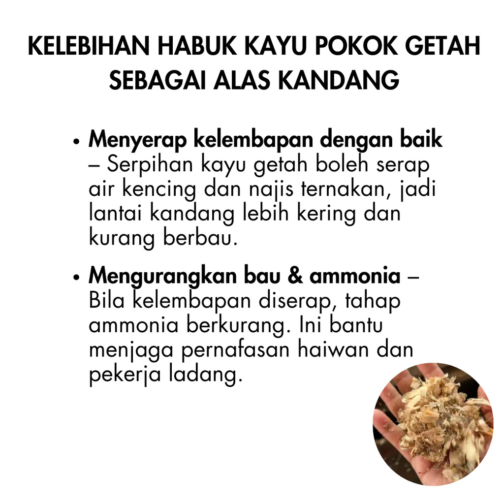 Habuk Kayu Kasar Premium Untuk Kuda / Wood Shaving For Horse | 18Kg - Image 3