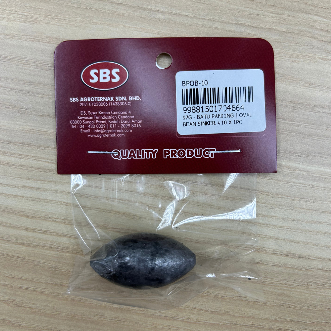 Batu Ladung Bujur / Batu Pancing Oval Sinker