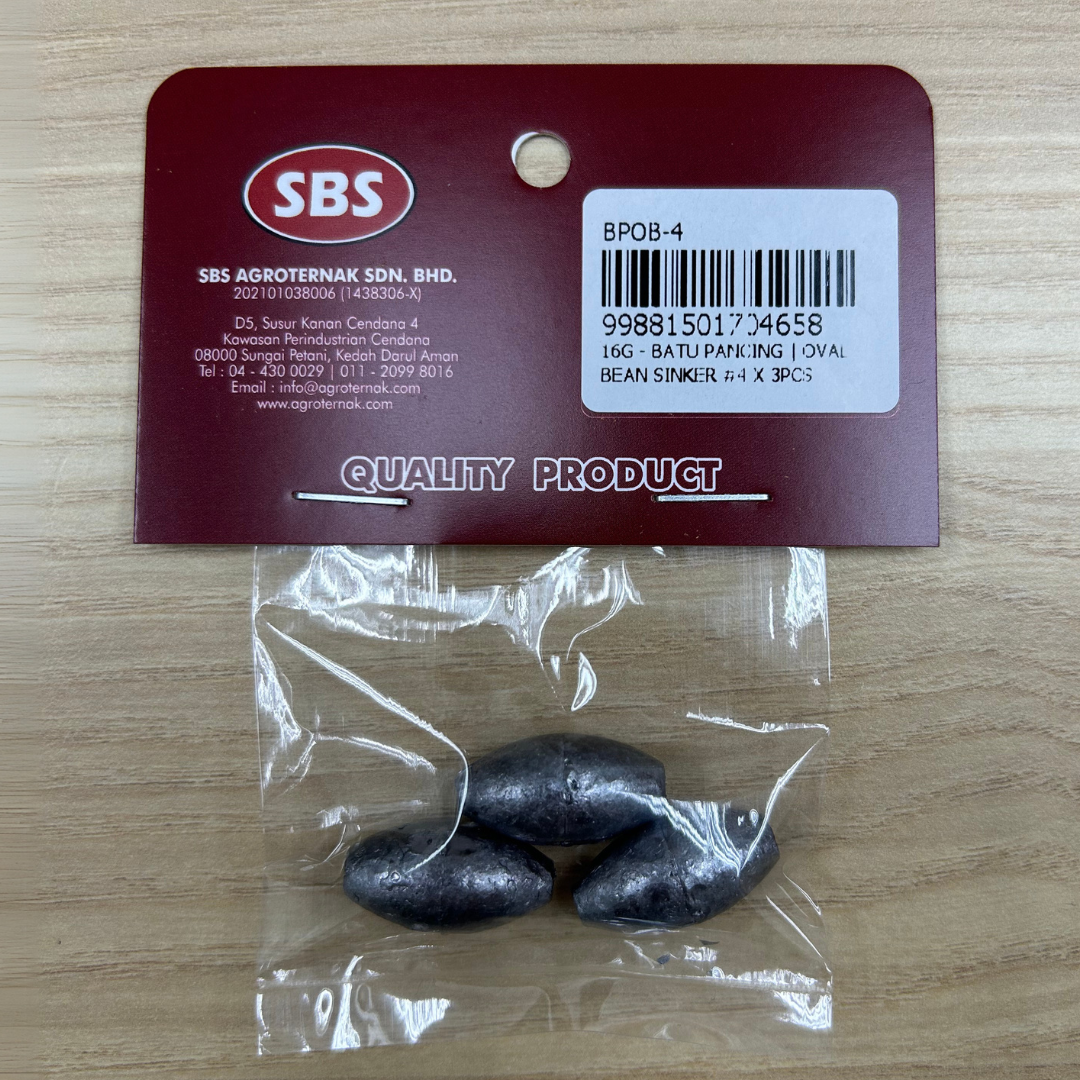 Batu Ladung Bujur / Batu Pancing Oval Sinker