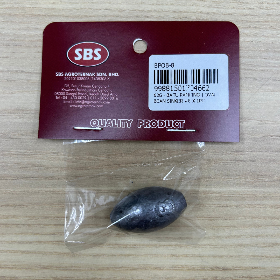 Batu Ladung Bujur / Batu Pancing Oval Sinker