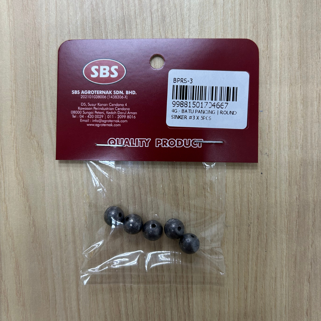 Batu Ladung / Batu Pancing Bulat | Fishing Round Sinker
