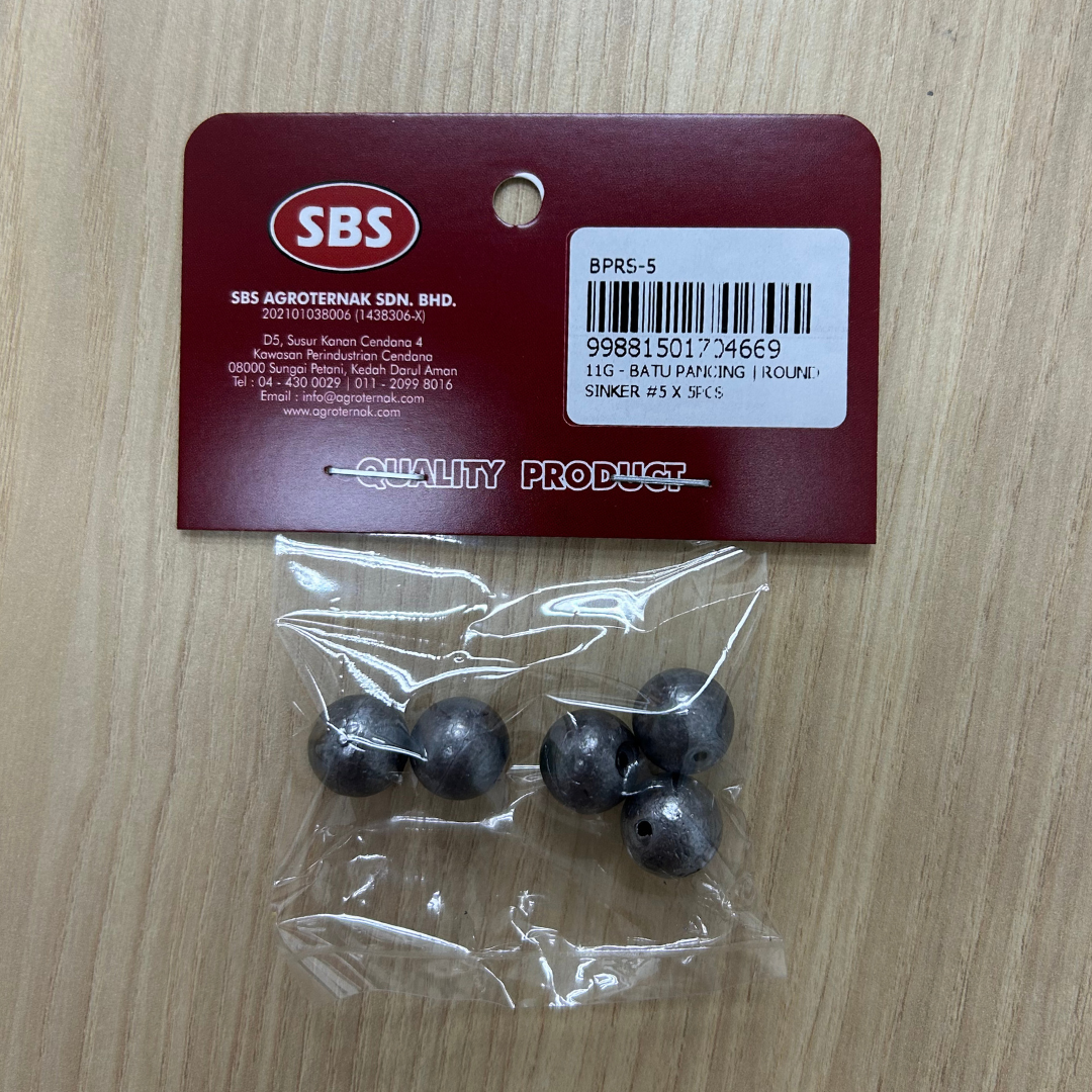 Batu Ladung / Batu Pancing Bulat | Fishing Round Sinker