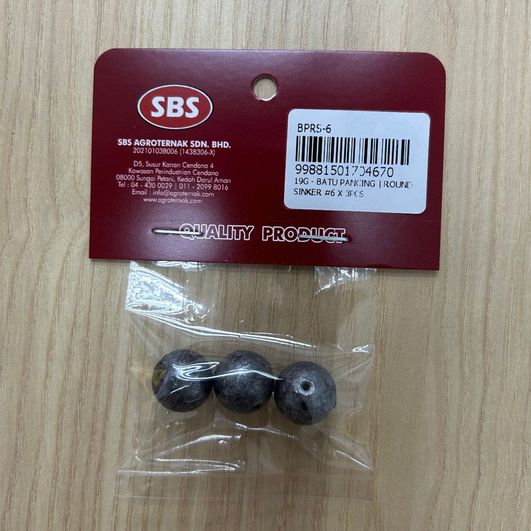Batu Ladung / Batu Pancing Bulat | Fishing Round Sinker