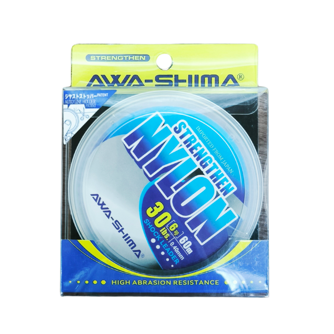 Tali Pancing AWA SHIMA Strengthen Nylon Shock Leader | 60m